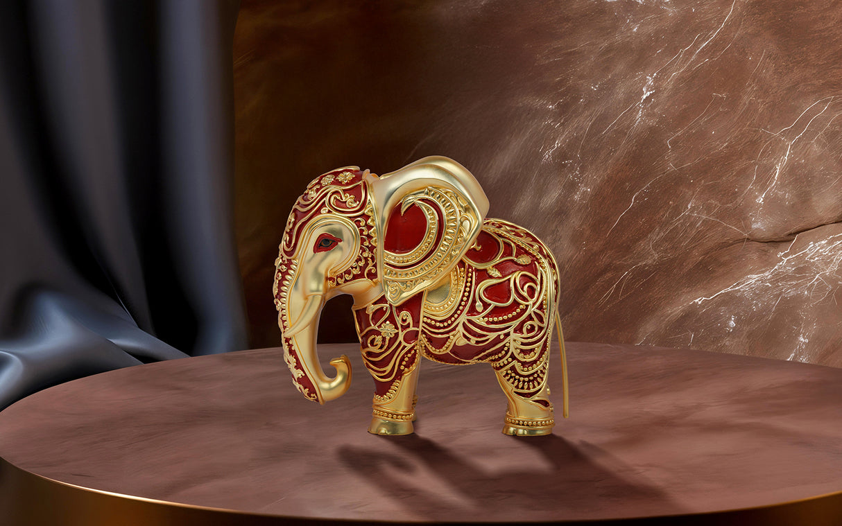 Majestic Decor Elephant - Red